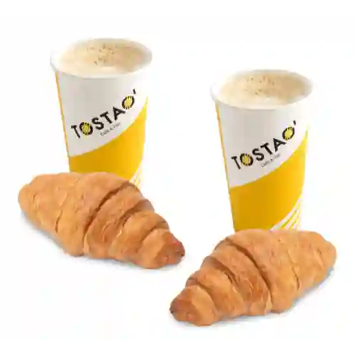 2 Croissant Tostao y 2 Cappuccinos Grand
