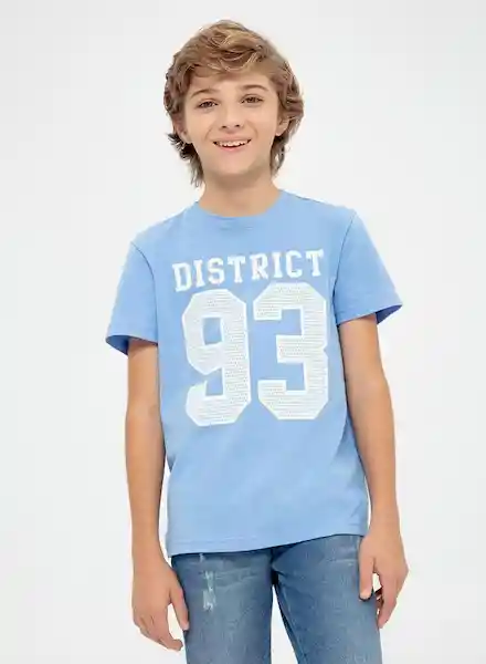 Gef Camiseta Manga Corta Infantil Azul Talla 8