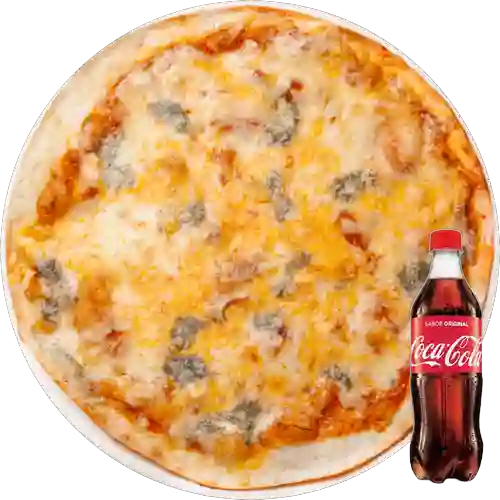 Combo Pizza 4 Quesos + Coca-Cola Sabor Original 500 ml