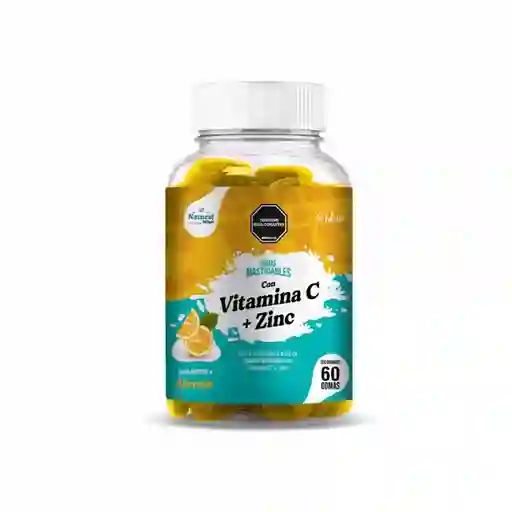 Natural Milab Goma Masticable Vitamina C + Zinc Naranja