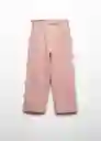 Pantalón Berlin Niñas Rosa Talla 14 Mango