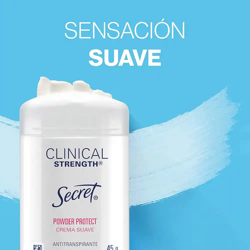 Desodorante Antitranspirante Mujer Secret Clinical Strength Crema Suave Powder Protect 45 g