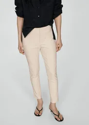 Pantalón Malu5-H Crudo Talla 38 Mujer Mango