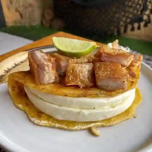 Cachapa chicharron