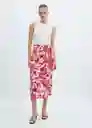 Falda Pareo2 Coral Talla S Mujer Mango