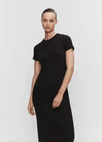 Vestido Susil Negro Talla 18 Mujer Mango