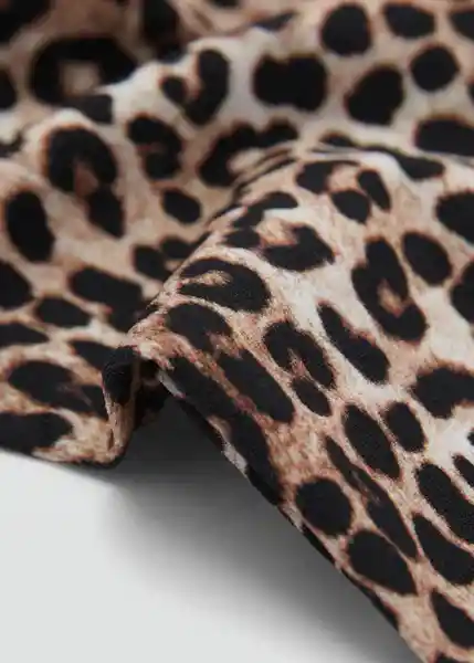 Medias Leopardo Marron Talla S Mujer Mango