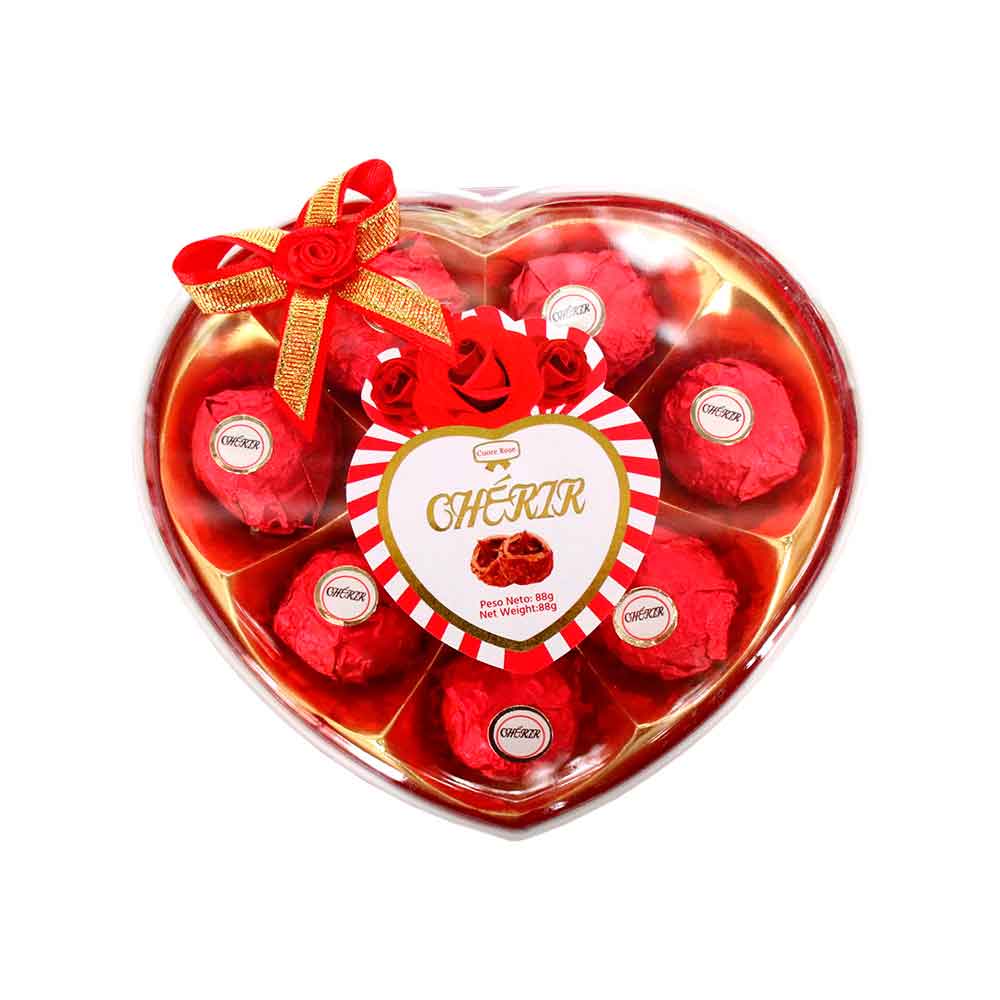 Cherir Bombón de Chocolate Estuche Corazón 88 g