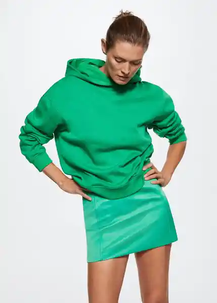 Sudadera Como Verde Talla M Mujer Mango