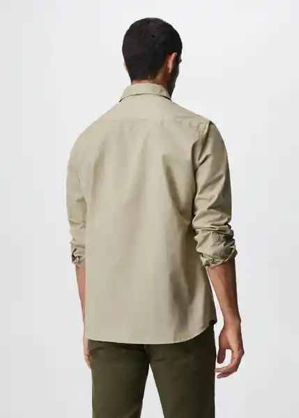 Camisa Lumiere Beige Talla Xxl Hombre Mango