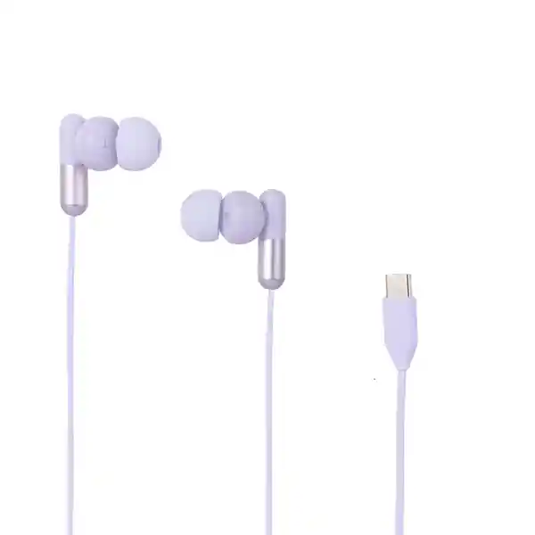 Audífonos Tipo C Serie Life is For Fun Morado Mod Pa242C Miniso