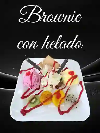 Brownie con Helado