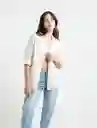  Camisa Roberta Crudo Marfil Claro Mujer Talla M Naf-Naf 