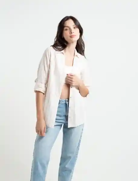  Camisa Roberta Crudo Marfil Claro Mujer Talla M Naf-Naf 