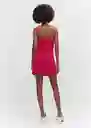 Vestido Dalias Fucsia Talla L Mujer Mango