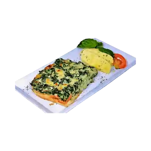 Porción de Pizza de Espinaca, Ricotta y Parmesano
