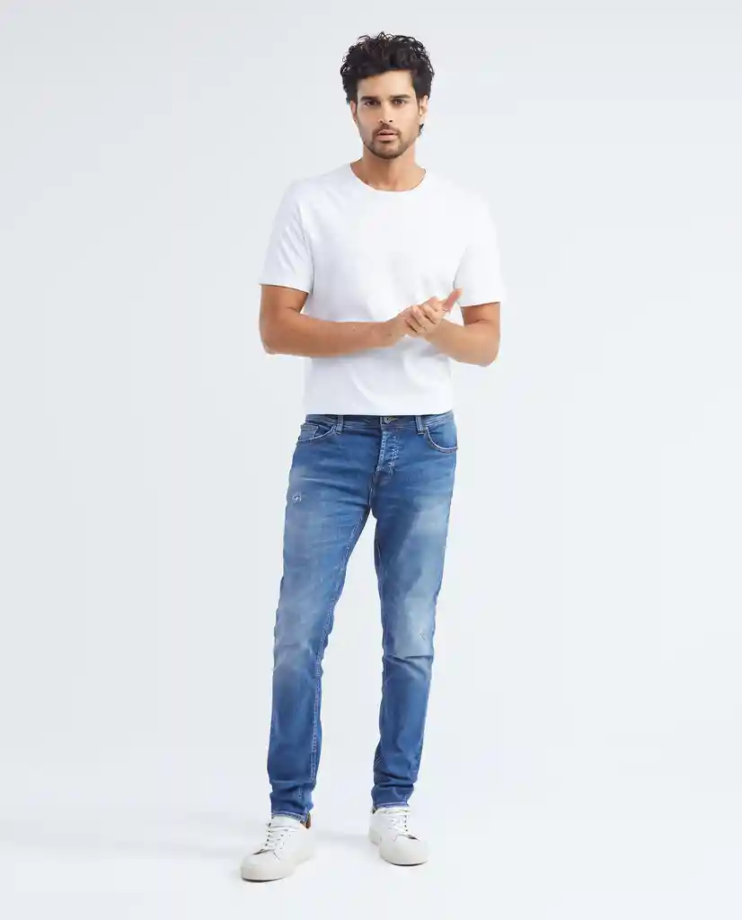 Super Slim Fit -rider Azul Frances Medio Talla 36/32 Hombre Chevignon