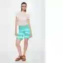 Bermudas Ibiza Turquesa Talla 34 Mujer Mango