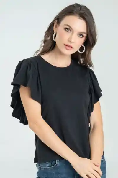 Camiseta Montal Color Negro Talla M Ragged