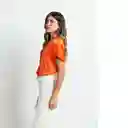 Camisa Camila Mujer Naranja Lirio Medio Talla M 012F348 Naf Naf