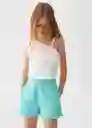 Short Kala Turquesa Talla 12 Niña Mango