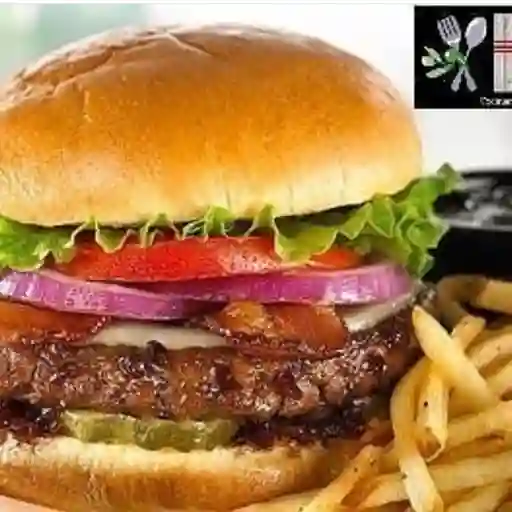 Hamburguesas de Pollo + Papas