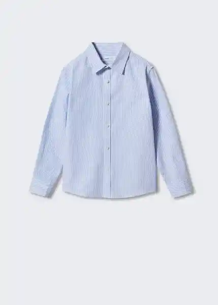 Camisa Oxfordr Azul Talla 07 Niños Mango