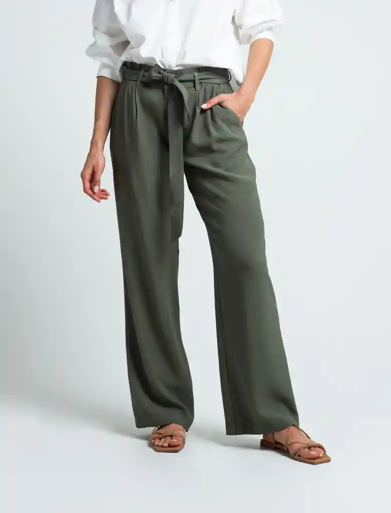 Pantalón Siena Verde Militar Oscuro 12 730E503 Naf Naf