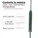 Miniso Audifonos Mini Con Cable Trenzado Verde Modelo 8459t