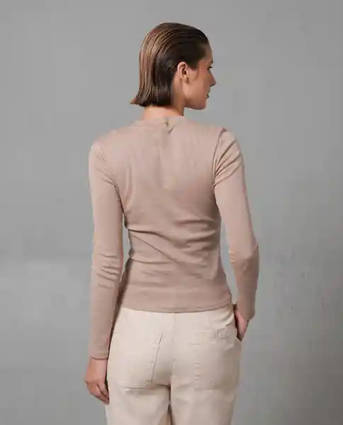 Camiseta Mujer Beige Talla L 209G003_BEI141108 Rifle