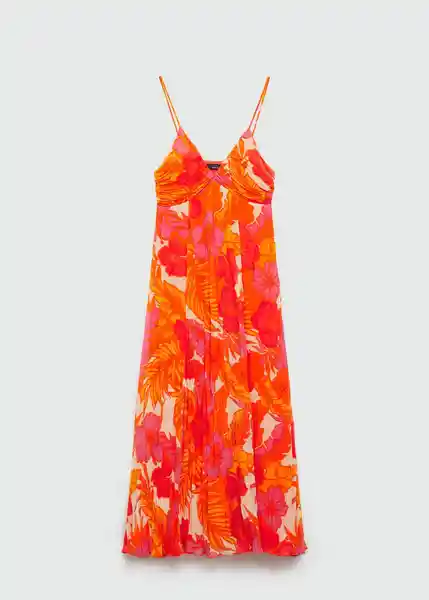 Vestido Alex Naranja Talla M Mujer Mango