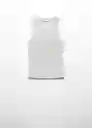 Top Edista Plata Talla L Mujer Mango