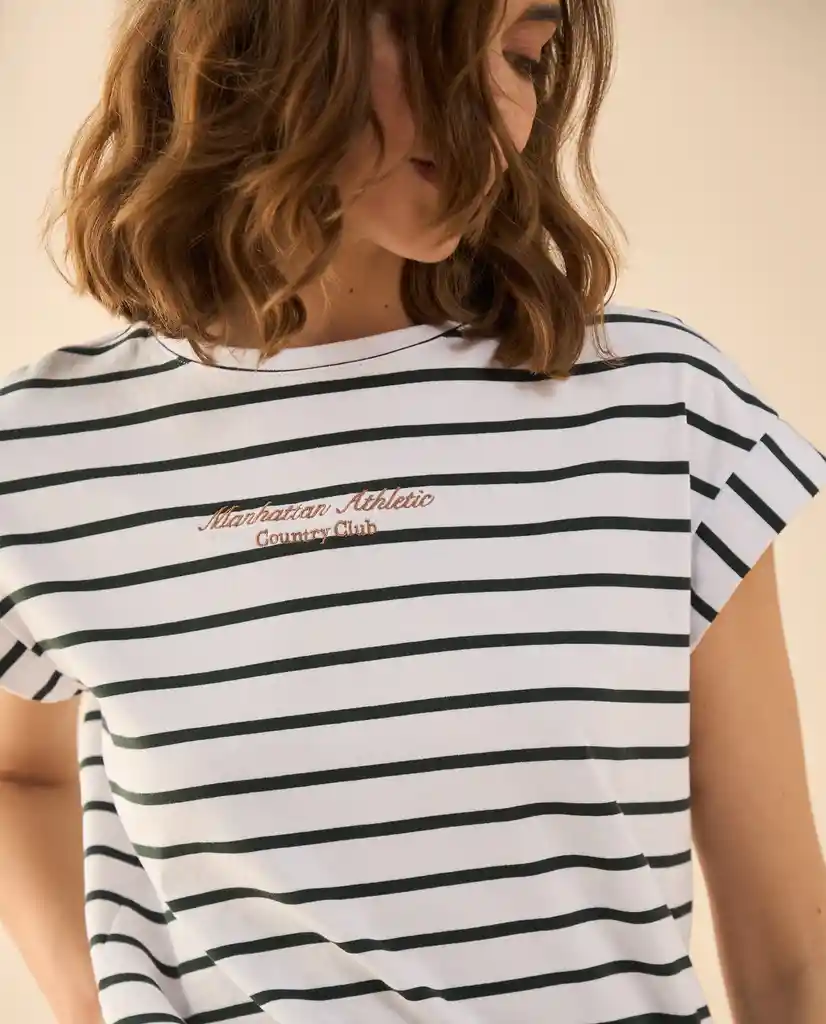 Camiseta Verde Escocés Ultraoscuro Talla M 102G020 Esprit