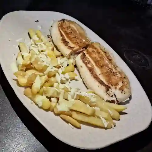 Perro Ranchero Apanado + Papas