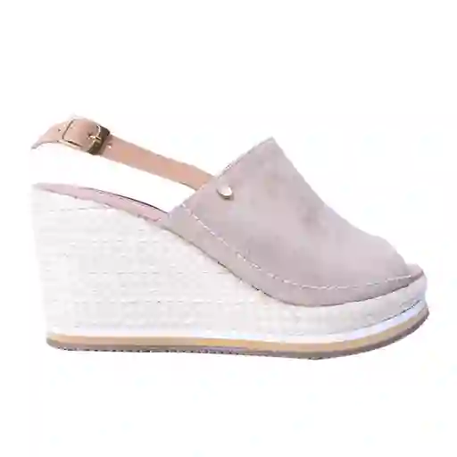 Zapatos Spadrilla Plataforma Ilka Beige 35