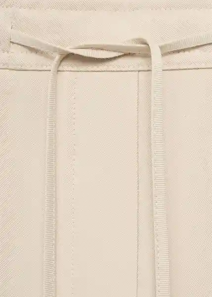 Pantalón Fluido Beige Talla XS Mujer Mango