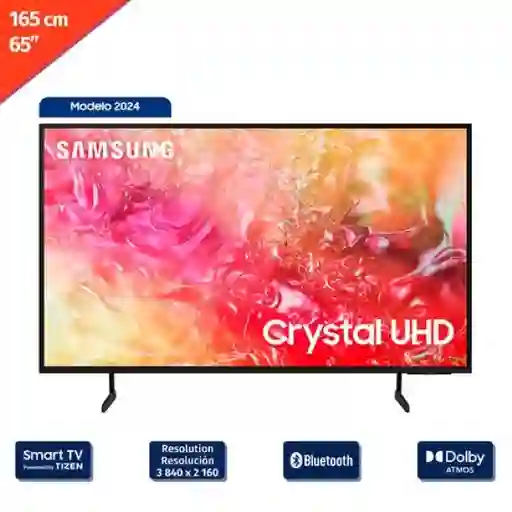 Samsung Televisor 165 cm Smart Tizen Crystal UHD