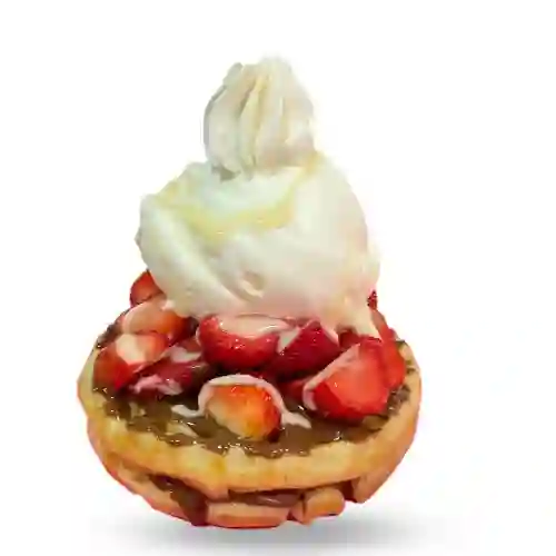 Mini Waflfle con Helado Arequipe