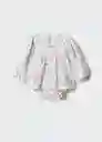 Vestido Austen Offwhite Talla 69 Niños Mango