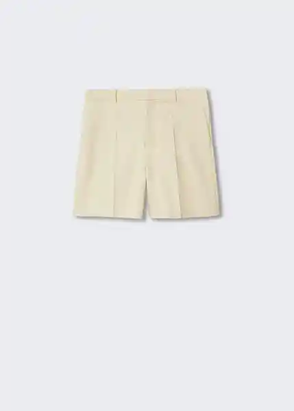 Short Malú 4-H Beige Talla 36 Mujer Mango