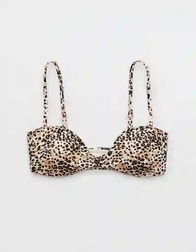 Top de Bikini Aerie Beige Talla: SMALL 5626158 American Eagle