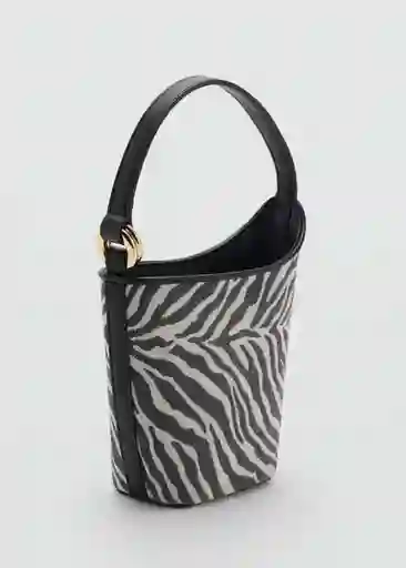 Bolso P Zebi Negro Talla 99 Mujer Mango