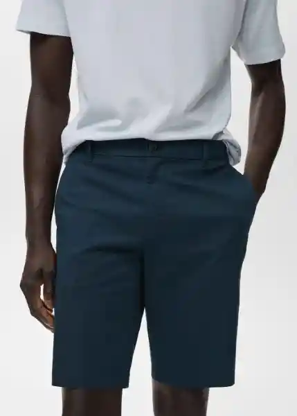 Bermuda Gracia Navy Talla 42 Hombre Mango