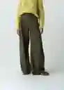 Pantalón Rubí Verde Galeras Ultraoscuro Talla 6 532G377 Naf Naf