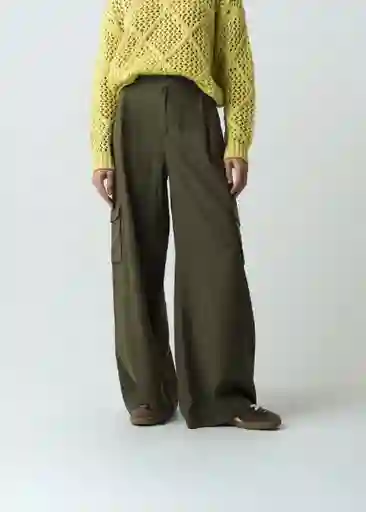 Pantalón Rubí Verde Galeras Ultraoscuro Talla 6 532G377 Naf Naf