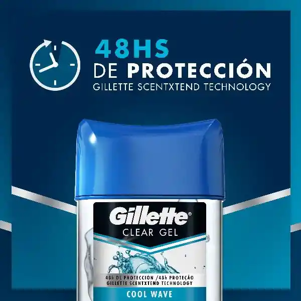 Gillette Desodorante Clear Cool Wave en Gel
