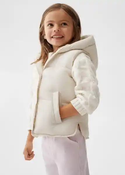 Chaleco Laurenc Crudo Talla 71 Niñas Mango