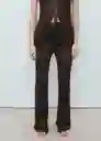 Pantalón Magnolia Chocolate Talla M Mujer Mango