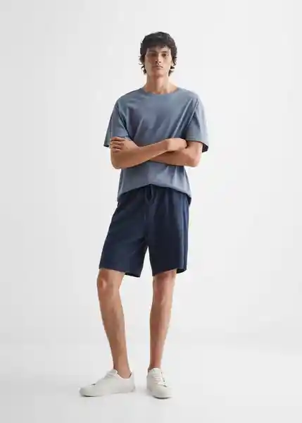 Bermuda Kanye Navy Talla 20 Mango Teen Boy Mango