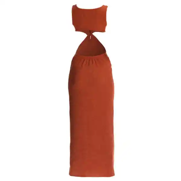 Vestido Midi Manila Terracota Xs